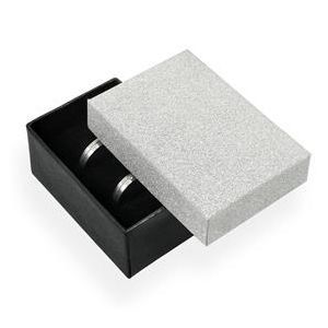 S4U Dárková krabička na snubní prsteny stříbná/černá - KR0069-ST