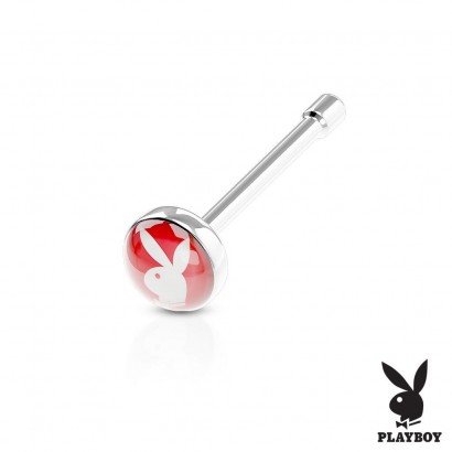 Piercing do nosu - Playboy červený