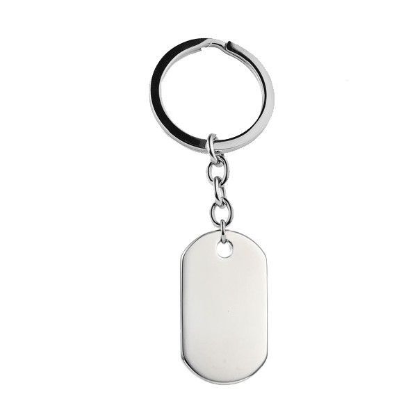 S4U Ocelový přívěsek na klíče - destička s rytinou QR kódu - OPT1009-QR