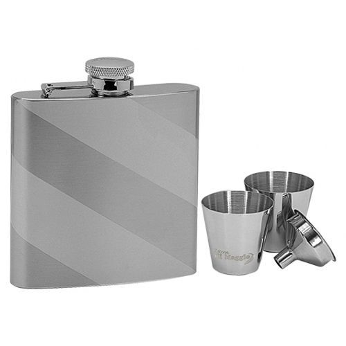 Lucca di Maggio Ocelová kapesní lahev - placatka 180ml + 2 kalíšky 30ml a trychtýřek - 97051