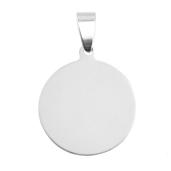 Levně S4U Ocelový přívěsek kulatý 25 mm - DR1167-L