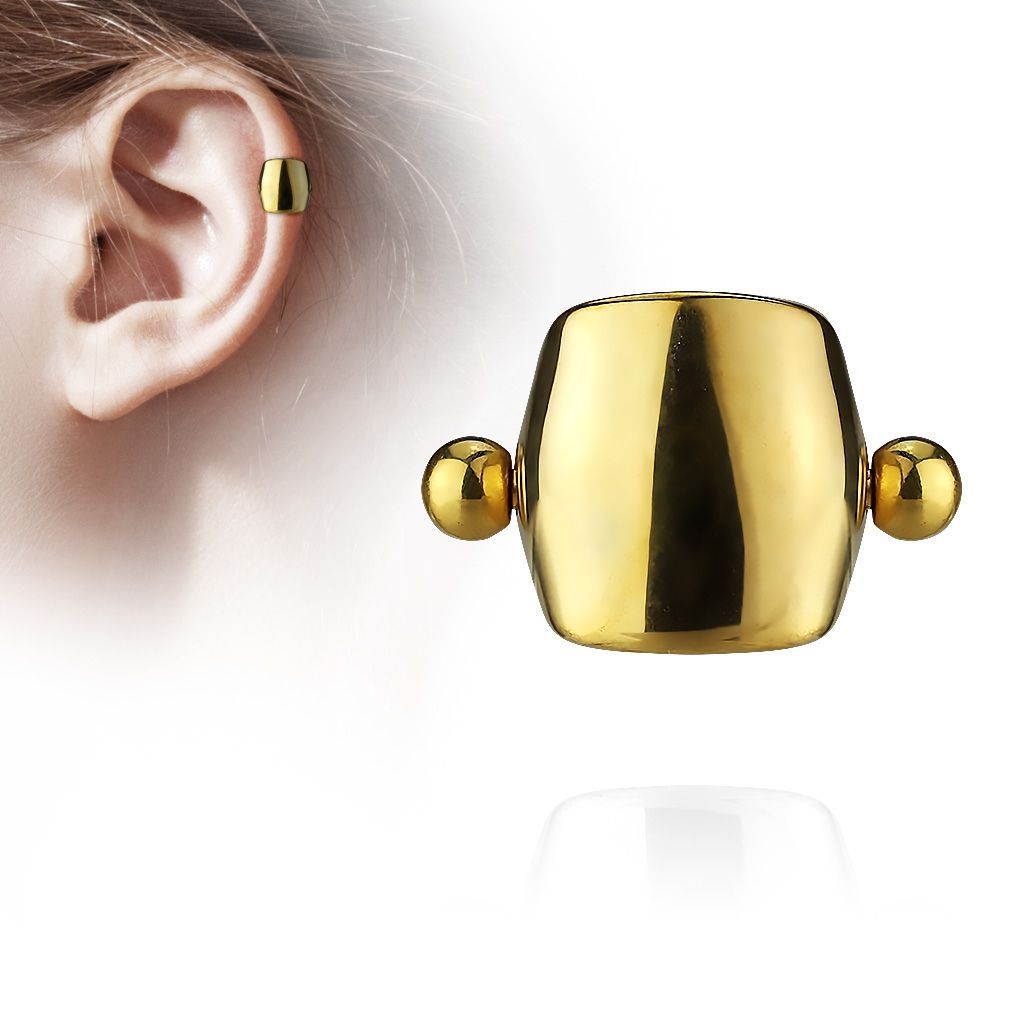 Levně Cartilage piercing do ucha se štítem - CP1027-GD