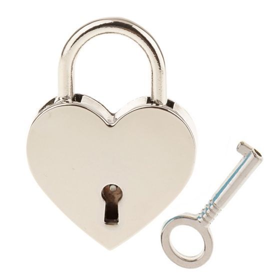 S4U Zámeček lásky - srdíčko stříbrné, rozměr 39 x 30 mm - ZA0022