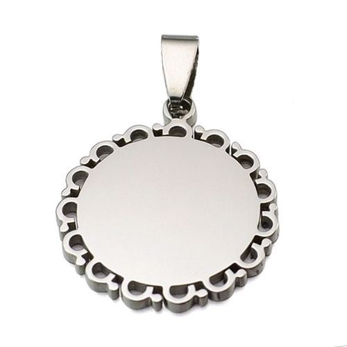 S4U Ocelový přívěsek kulatý ozdobný - DR1176