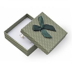 S4U Krabička na soupravu šperků zelená, bílé puntíky - KR0184-G