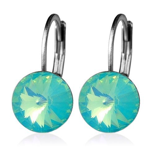 Ocelové náušnice - Opal Green, 8 mm - NBSS08-OPG