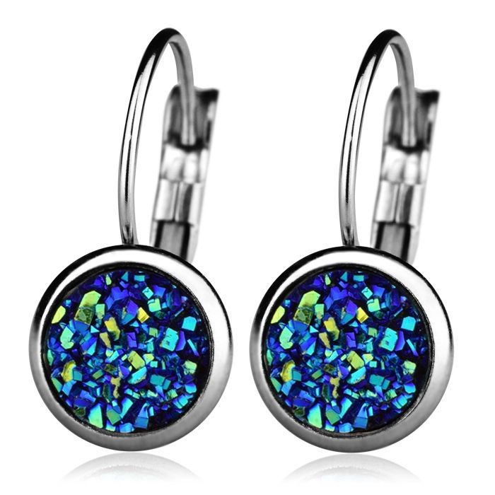 S4U Ocelové náušnice, BLUE GREEN - NBA001-BG