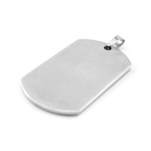 S4U Ocelový přívěsek - vojenská známka matná, 22 x 36 mm - DR1192-22X36