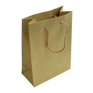 S4U Dárková taška zlatá s květinovým dekorem - KR1012-GD