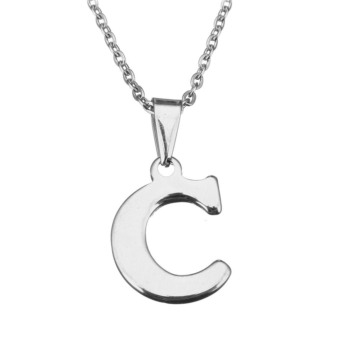 Levně S4U Ocelový řetízek s přívěskem iniciála C - OPD0090-C