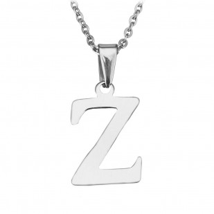 Ocelový řetízek s přívěskem iniciála ”Z”