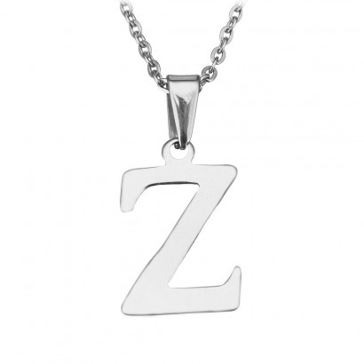 Ocelový řetízek s přívěskem iniciála ”Z”