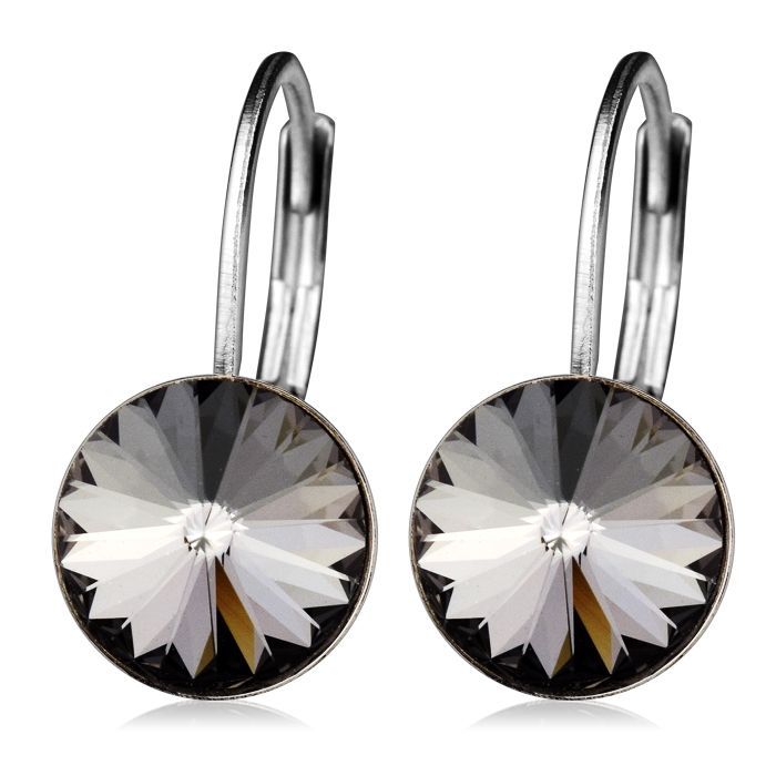 S4U Ocelové náušnice - Black Diamond, 8 mm - NBSS08-BD