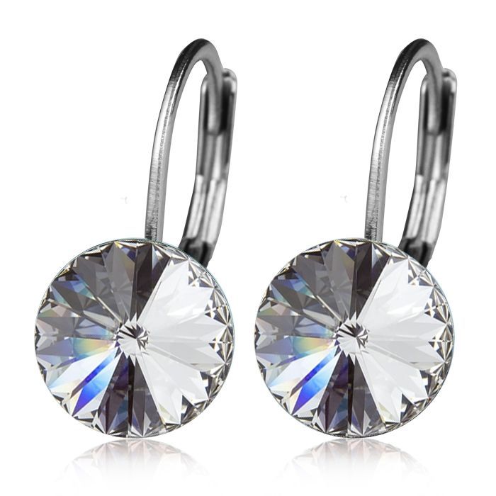 S4U Ocelové náušnice - Crystal 8 mm - NBSS08-CR