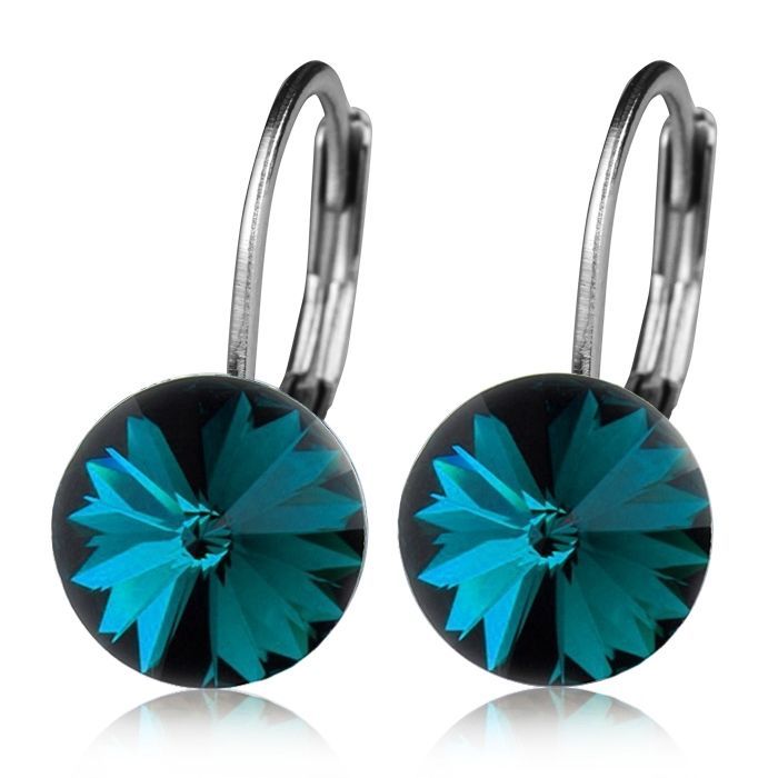 S4U Ocelové náušnice - Blue Zircon, 8 mm - NBSS08-BZ
