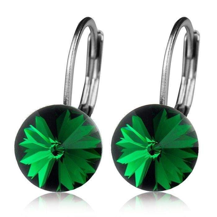 S4U Ocelové náušnice - Olivine, 8 mm - NBSS08-OV