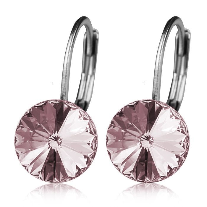 S4U Ocelové náušnice - Light Pink, 8 mm - NBSS08-LP