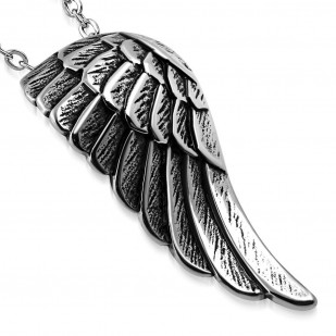 Ocelový přívěsek - andělské křídlo