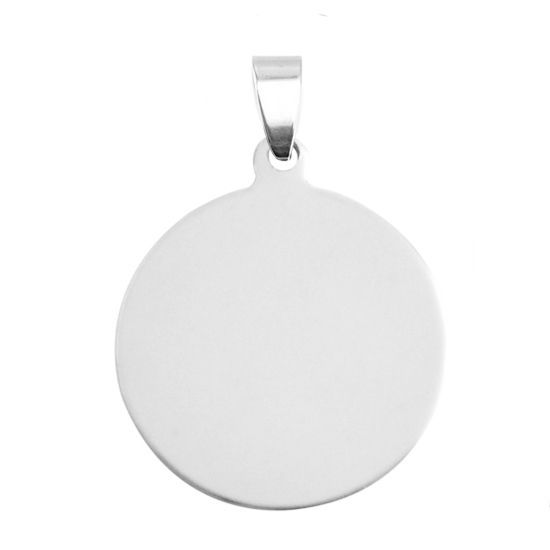 Ocelový přívěsek kulatý 30 mm - DR1167-XL
