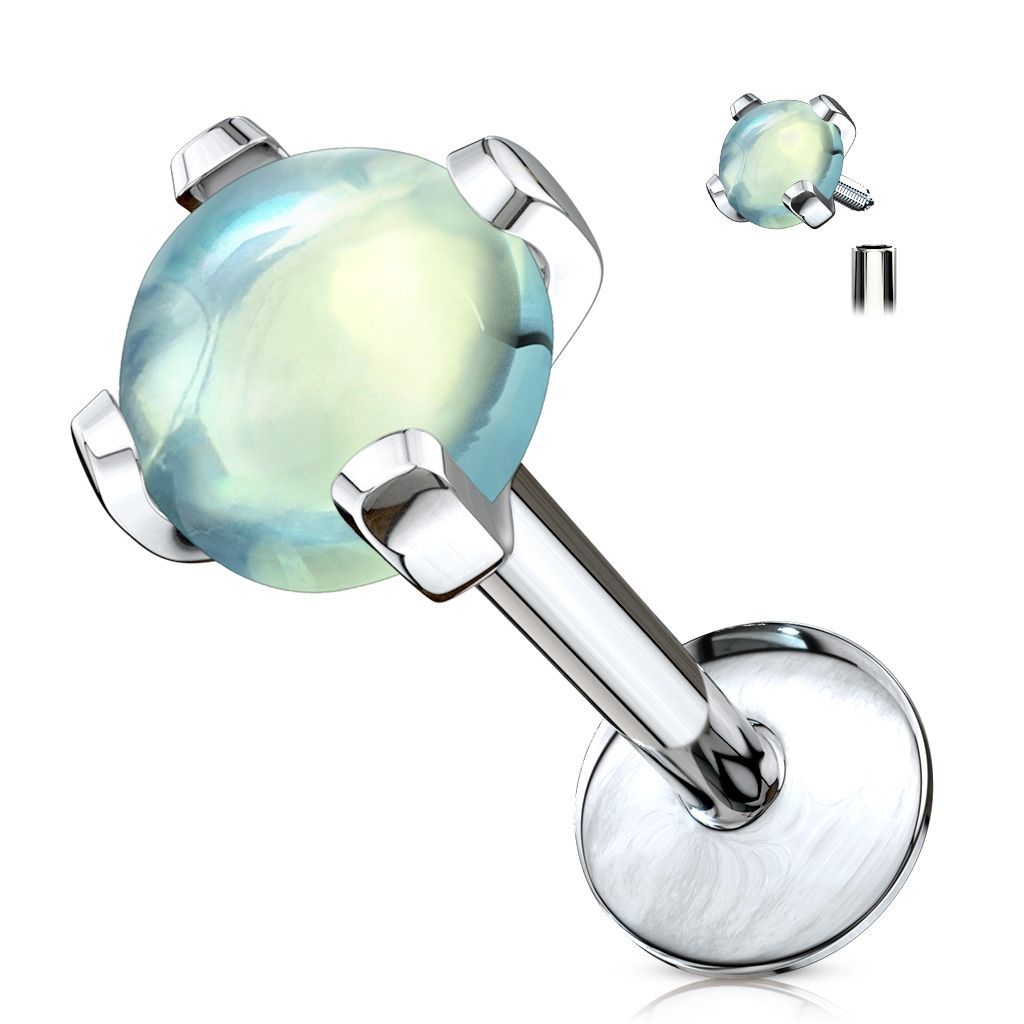 Levně Labreta / piercing do brady, Jadeit - LB0002-JD