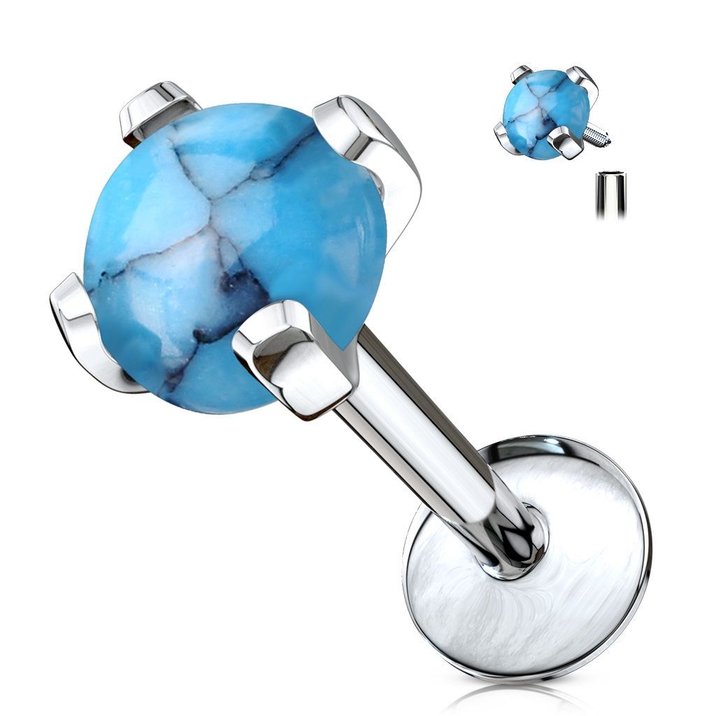 Levně Labreta / piercing do brady, Tyrkys - LB0002-TQ