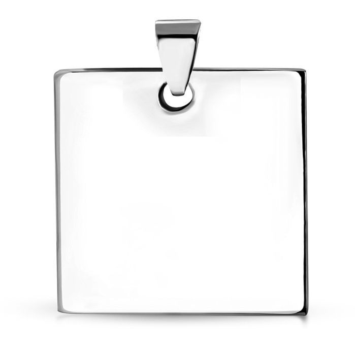 S4U Ocelový přívěsek destička 30 x 30 mm - DR1235