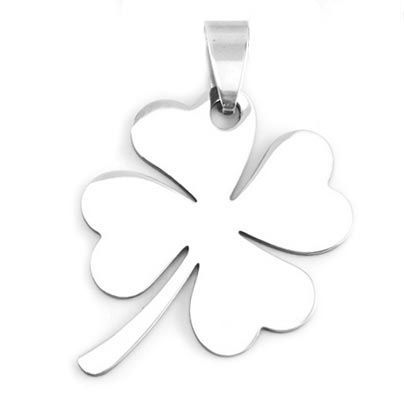 S4U Ocelový přívěsek - čtyřlístek - DR1240