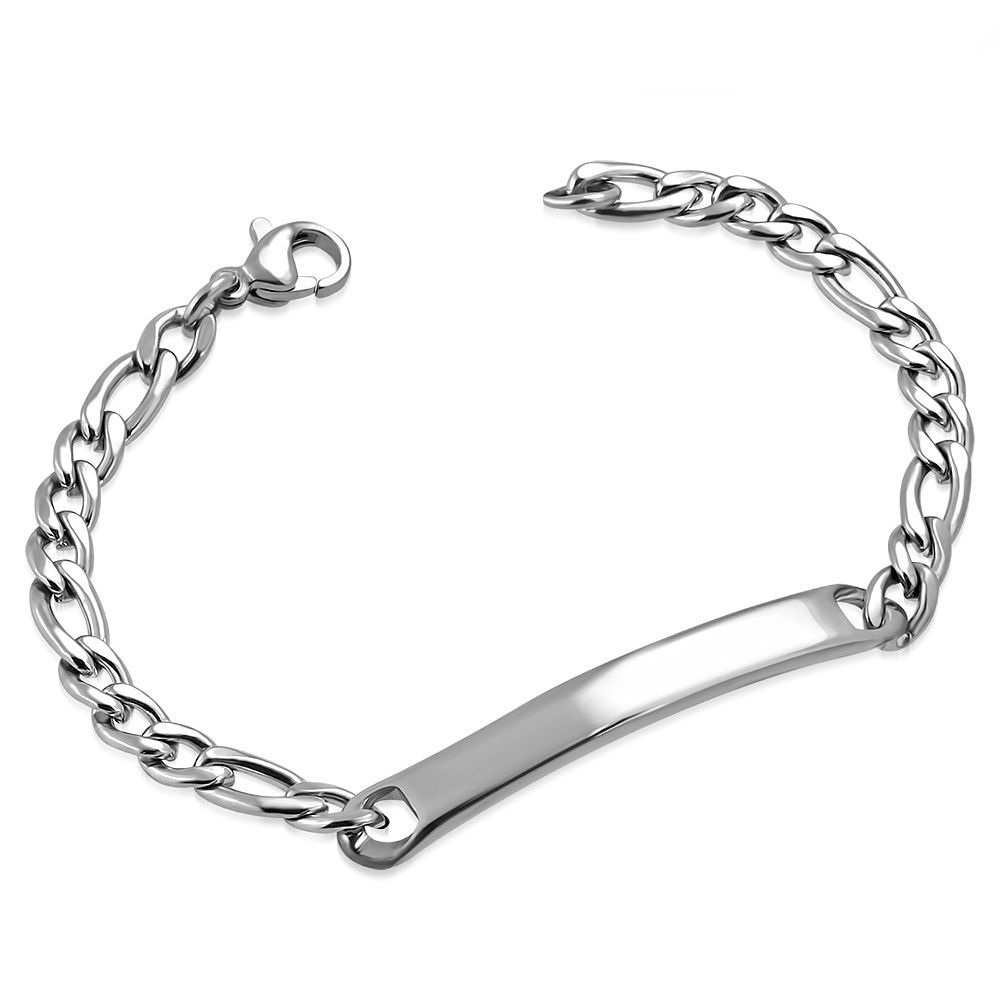S4U Dámský ocelový náramek s destičkou, délka 14 cm - OPA1107