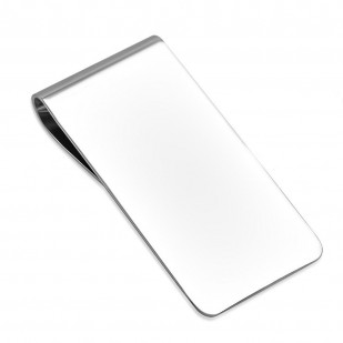 Lesklá spona na peníze z chirurgické oceli 26 x 54 mm