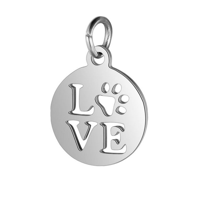 Levně S4U Malý ocelový přívěsek s kroužkem - LOVE - OPP1633