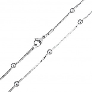 Ocelový řetízek s kuličkami, délka 50 cm