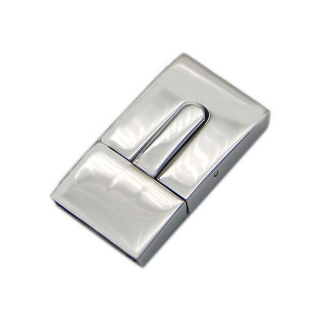 S4U Ocelový uzávěr na náramek, lesklý povrch, 10 x 3 mm - OK1168-0310