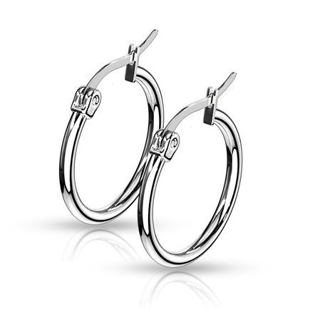 Ocelové náušnice - kruhy 20 mm - OPN1197-20