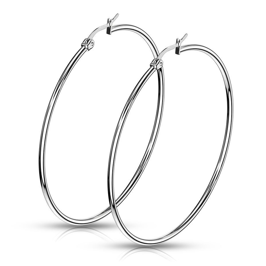 Ocelové náušnice - kruhy 60 mm - OPN1197-60