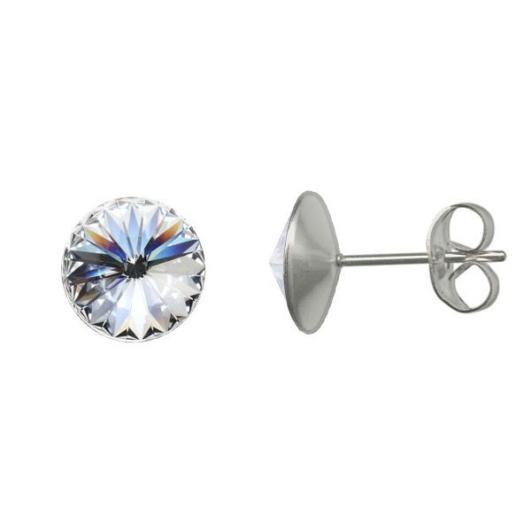 Levně NUBIS Ocelové náušnice Crystals from Swarovski 6mm, CRYSTAL - NU003-CR