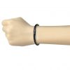 Kožený náramek proplétaný černý black, délka 21,5 cm