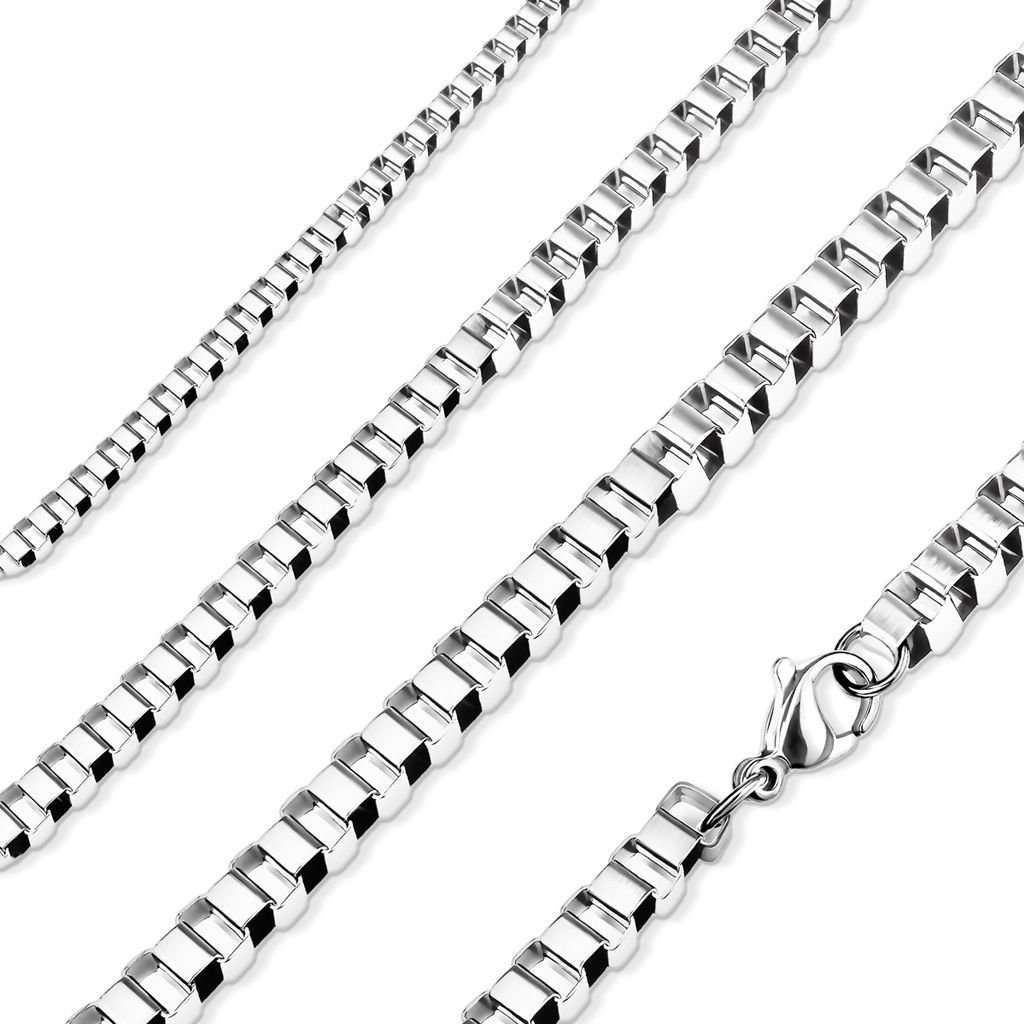 Levně Ocelový řetízek čtvercový šíře 3 mm