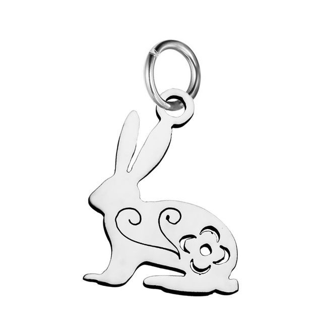 S4U Malý ocelový přívěsek zajíček - OPP1672