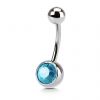 Piercing do pupíku - banánek (tmavě růžová)