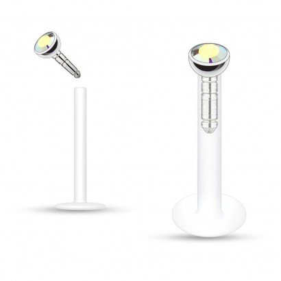 Labreta BioFlex, zirkon 2 mm (duhová)