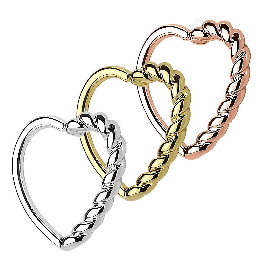 Levně S4U Piercing do nosu/ucha srdce (žluté zlato) - N0121-GD