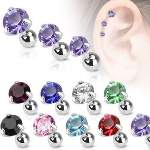 Cartilage piercing do ucha, zirkon 4 mm