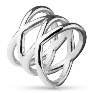 Dámský proplétaný ocelový prsten