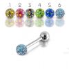 Piercing do jazyka s krystaly Crystals From Swarovski (č. 3)