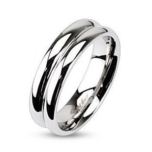 Ocelový prsten, šíře 6 mm