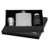 Ocelová kapesní lahev - placatka 220ml + 4 kalíšky 30ml a trychtýřek