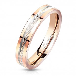 Zlacený ocelový prsten