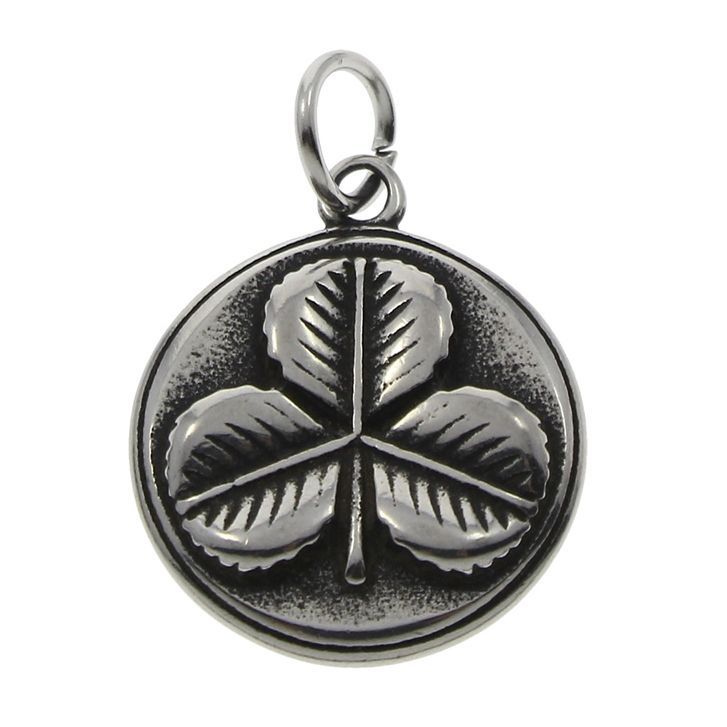 S4U Ocelový přívěsek - destička čtyřlístek - OPP1713