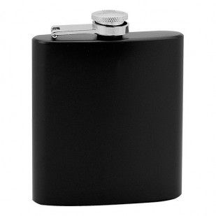 Černá ocelová kapesní lahev - placatka 175 ml