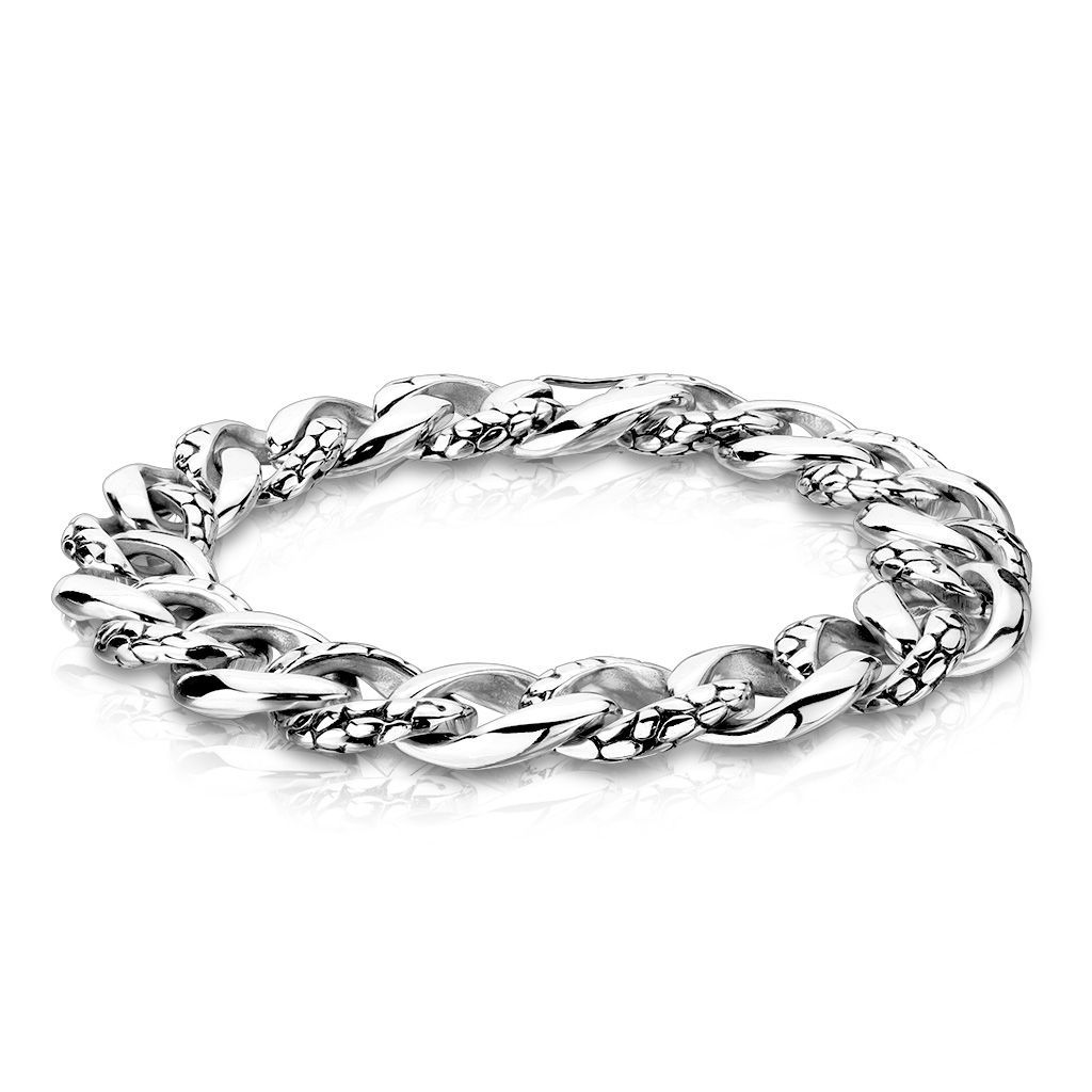 S4U Mohutný pánský ocelový náramek - OPA1359